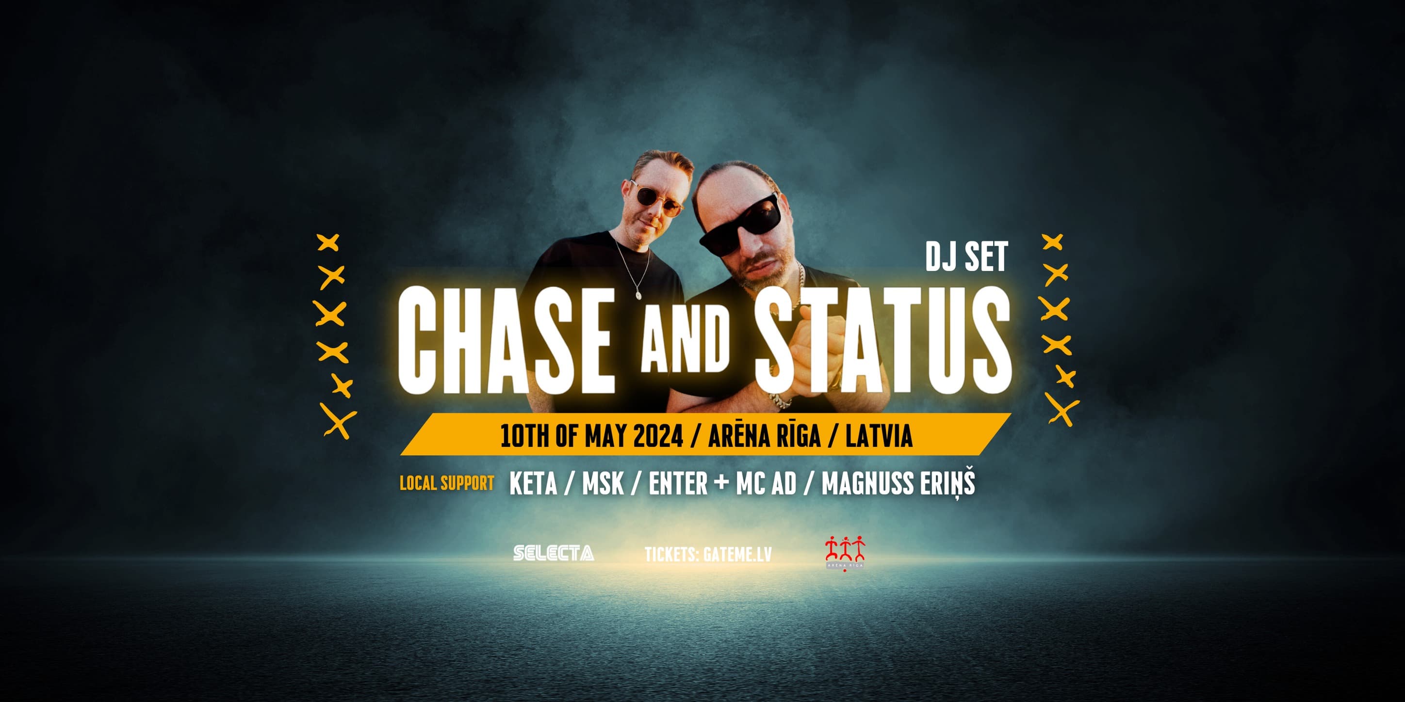 Selecta: CHASE & STATUS (UK) @ Arēna Rīga